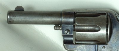 RARE ANTIQUE 45 COLT MODEL 1878 DOUBLE ACTION SHERIFF’S MODEL 3-1/2” BARREL WITH EL PASO, TEXAS HOLSTER. - Image 3 of 13