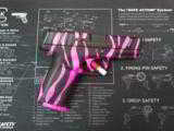 Hot Pink Zebra S&W SD9 VE 9mm Pistol - 1 of 1