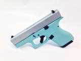 For Sale: Diamond Blue and Stainless Glock 42 .380 ACP - 1 of 1