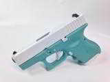 For Sale: Diamond Blue and White Pearl Glock 26 Gen3 9mm Handgun - 1 of 1