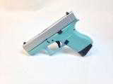 For Sale: Diamond Blue and Stainless Glock 43 9mm - 1 of 1