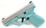 For Sale: Diamond Blue and Stainless Steel Glock 19 Gen5 9mm - 1 of 1