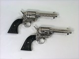 COLT SAA 45 LC 4 ¾” BLACK POWDER FRAME CONSECUTIVE NUMBERED PAIR ADAMS ENGRAVED - 1 of 24