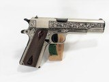 CASPIAN 1911 45ACP CUSTOM “C” ENGRAVED BY JOHN ADAMS SR. - 1 of 6