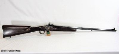 CUSTOM SINGLE SHOT ON A DEELEY AND EDGE TYPE ACTION. 38-55