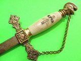 Antique Victorian Knights Templar Sword 1892/1900 Gold Engraved Exc Cond - 6 of 15