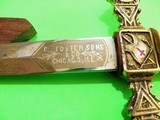 Antique Victorian Knights Templar Sword 1892/1900 Gold Engraved Exc Cond - 7 of 15