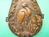 Antique 1850’s American Flask & Cap Co. Southern Swamp-Marsh Bird Flask - 5 of 9