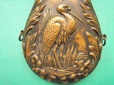 Antique 1850’s American Flask & Cap Co. Southern Swamp-Marsh Bird Flask - 4 of 9