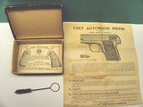 Vintage 1908 Colt .25 Automatic Pistol empty Box, Pamphlet & Brush - 1 of 8