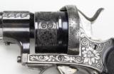 LeFaucheux Engraved Belgian Pinfire Revolver - 11 of 26