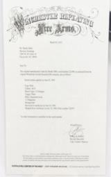 WINCHESTER MODEL 1894,38/55Half Octagon/Half Round, Factory Letter, 1901 MFG- 22 of 22