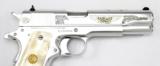 COLT GOVERNMENT, 1911A1, POLISHED SS, ENGRAVED,- 6 of 22