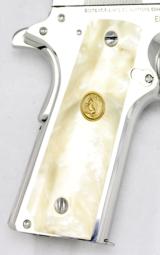 COLT GOVERNMENT, 1911A1, POLISHED SS, ENGRAVED,- 5 of 22