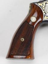 SMITH & WESSON, MODEL 17-3, LNEW, BLUE W/ENGRAVED 24KT GOLD- 4 of 25