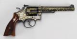 SMITH & WESSON, MODEL 17-3, LNEW, BLUE W/ENGRAVED 24KT GOLD- 3 of 25