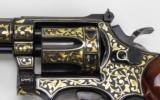 SMITH & WESSON, MODEL 17-3, LNEW, BLUE W/ENGRAVED 24KT GOLD- 16 of 25