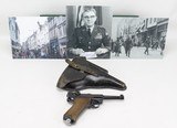 MAUSER BANNER POLICE LUGER,
(1941) (EAGLE/L)
RARE SMALL DATE, FINE CONDITION, WWII BRING BACK - 1 of 25