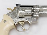 SMITH & WESSON,
Model 27-2,
ENGRAVED, NICKEL, BONDED IVORY GRIPS - 5 of 24