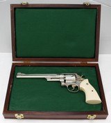 SMITH & WESSON,
Model 27-2,
ENGRAVED, NICKEL, BONDED IVORY GRIPS - 1 of 24