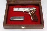 Browning Hi-Power 2nd Amendment Limited Edition Commemorative .40 S&W
ENGRAVED (1995) Polished Nickel - 24 of 25