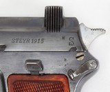 Steyr-Hahn Model 1912 Semi-Auto Pistol 9mmx23 Steyr (1915) AUSTRIAN PROOFS & MILITARY MARKINGS - 18 of 25