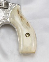 SMITH & WESSON, Model 36, Nickel Plated, Engraved, Elk Horn Grips, - 6 of 25