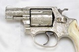 SMITH & WESSON, Model 36, Nickel Plated, Engraved, Elk Horn Grips, - 7 of 25