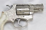 SMITH & WESSON, Model 36, Nickel Plated, Engraved, Elk Horn Grips, - 5 of 25