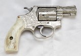 SMITH & WESSON, Model 36, Nickel Plated, Engraved, Elk Horn Grips, - 3 of 25