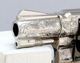 SMITH & WESSON, Model 36, Nickel Plated, Engraved, Elk Horn Grips, - 14 of 25