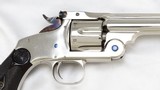 Smith & Wesson New Model #3 Revolver .44 Russian (1889) NICKEL PLATED - ANTIQUE - 4 of 25