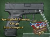 Springfield Armory SD Sub-Compact 40 S&W X-Treme Duty With XD Gear System NIB - 1 of 7