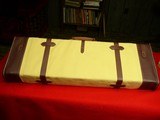 ALL LEATHER TAKEDOWN CASE / BRASS CORNERS- 32" BARRELS(2) AND COVER - 10 of 10
