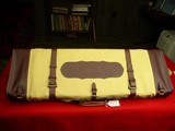 ALL LEATHER TAKEDOWN CASE / BRASS CORNERS- 32" BARRELS(2) AND COVER - 8 of 10