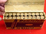 DOMINION C-I-L 43 MAUSER:
AMMO, BRASS AND DIES - 7 of 8