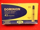 DOMINION C-I-L 43 MAUSER:
AMMO, BRASS AND DIES - 4 of 8