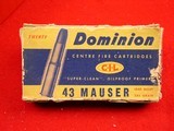 DOMINION C-I-L 43 MAUSER:
AMMO, BRASS AND DIES - 6 of 8