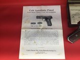 LNIB Colt 1903 Hammerless Pre-War 1939 W/ Original Box& Papers & 2 Magazines - 2 of 20