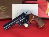 RARE Stunning 1971 Colt Python 4in Blue! W/Box Papers! CT State Police Gun With Documents! - 2 of 20