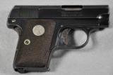 Colt, Model 1908, Vest Pocket Hammerless, .25 ACP caliber, COLLECTOR CONDITION - 1 of 8