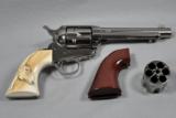 Uberti, 1873 Cattleman, .45 LC & .45 ACP, DUAL CYLINDERS, NICKEL - 1 of 15