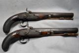 W. G. Chance (London, England),ANTIQUE, pair of antique pistols, cased - 2 of 18