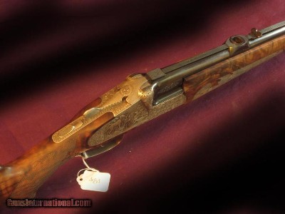 F.W Heym Double Rifle Sidelock Ejector O/U
3 Barrel Set Boessler Engraved