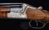 CASED RENATO GAMBA SUPERPOSED EJECTOR DOUBLE RIFLE 375 H&H - 3 of 6