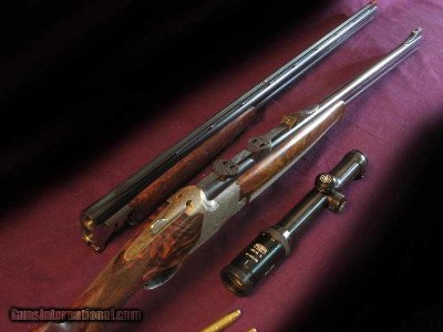 FN Herstal B25 C1 O/U Ejector Double Rifle 470NE w extra 12ga barrels, cased - Image 5 of 5
