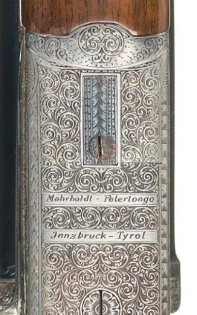 Marholdt-Peterlongo Double Rifle 348 Win Cased w Extra 12ga Bbls - Image 5 of 5