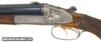 Marholdt-Peterlongo Double Rifle 348 Win Cased w Extra 12ga Bbls - Image 4 of 5