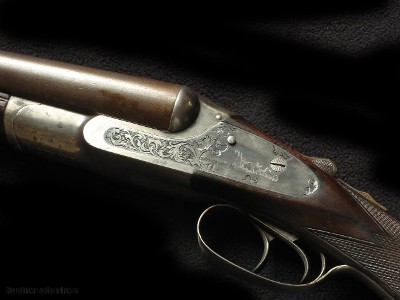 Lefever G Grade Damascus Left Hand Custom Engraved