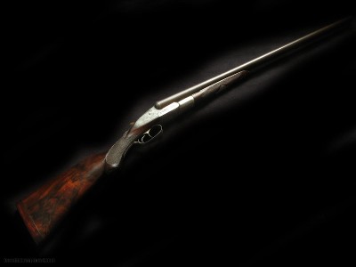 Lefever G Grade Damascus Left Hand Custom Engraved - Image 5 of 8